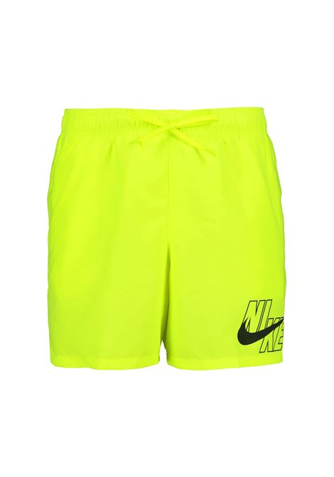 Nike Swim Logo Solid 5'' Volley Shorts Fluo Yellow Men NIKE SWIMWEAR | Swimwear | NESSA566-737